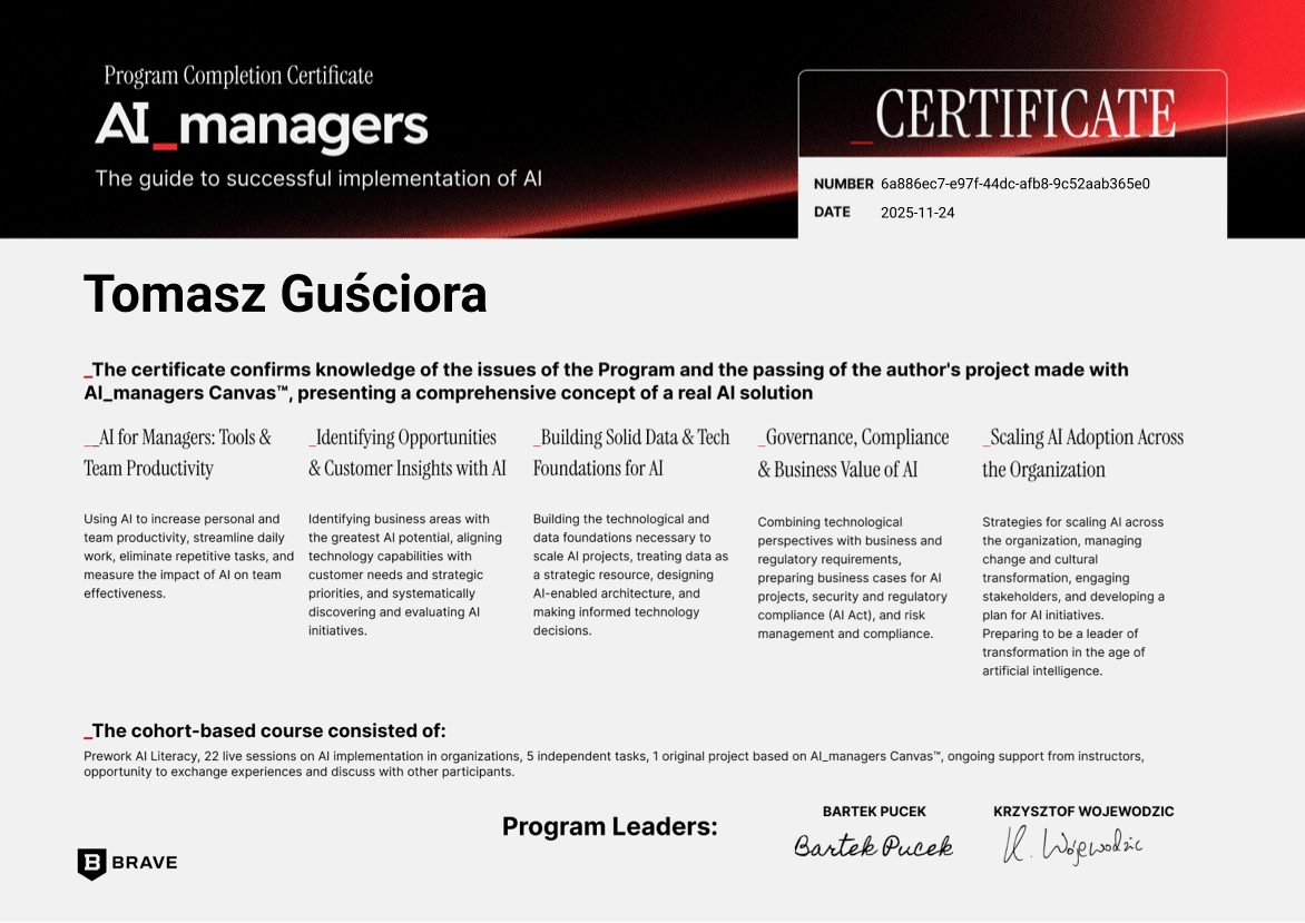 2025-11: AI Managers 2 - Brave Courses