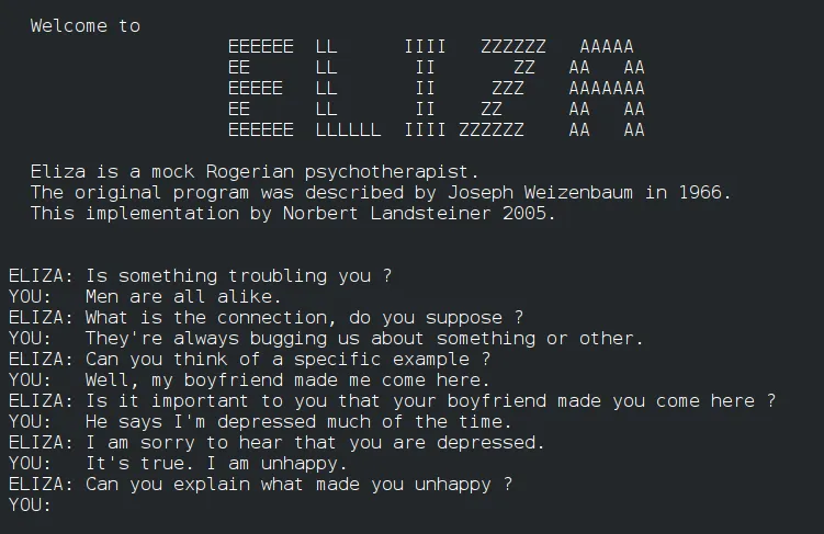 Early chatbot experience
